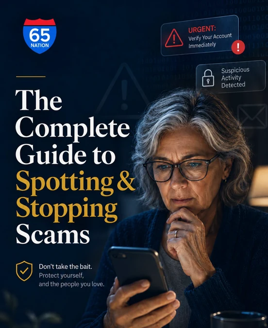 Cover of The Complete Guide to Spotting & Stopping Scams by 65Nation