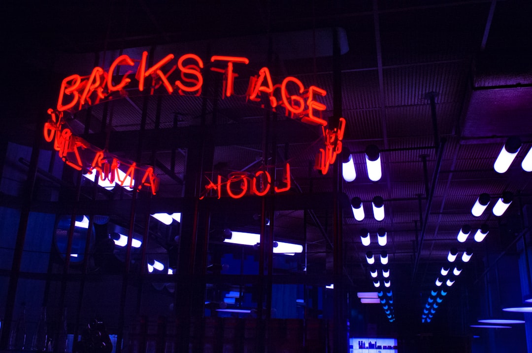 Backstage LED signage